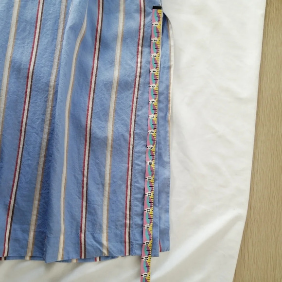 & Other Stories Striped Lyocell A-Line Midi Short Sleeve Shirt Dress Oversize 6 - Picture 14 of 15